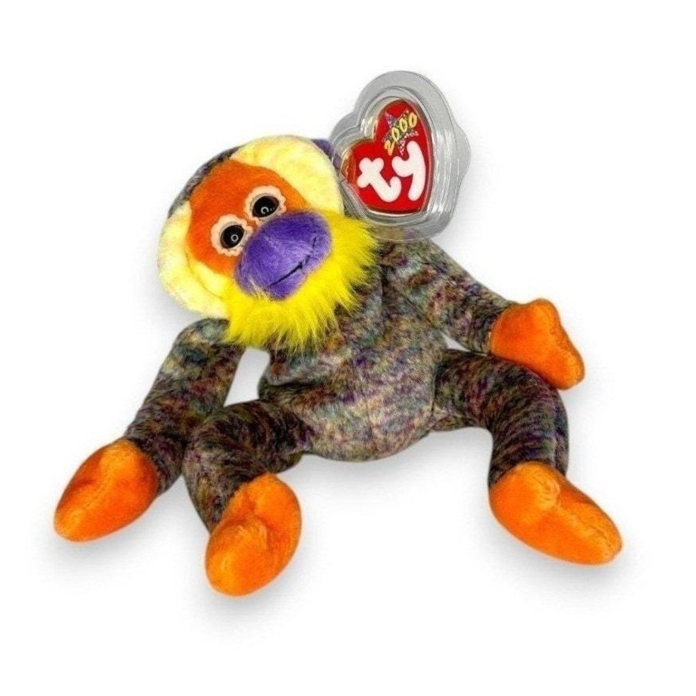 Bananas the Orangutan | Rainbow Primate | Mint Heart Tag TY Beanie Baby